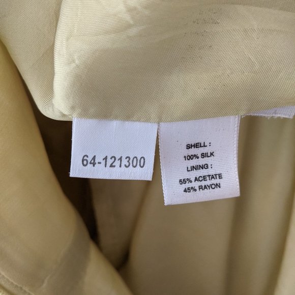 Silk Sundress Ann Taylor 6P Lime Yellow Green - Picture 5 of 5